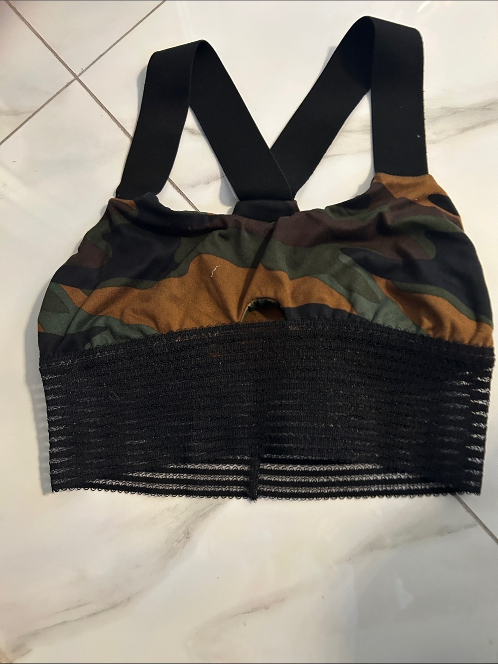 Cute Booty Lounge Camo Bralette with Black Lace Band cute booty sprite bra